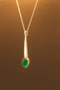 Green Onyx Bar Pendant