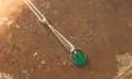 Gold & Green Onyx Oval Pendant