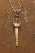 Ametrine & Gold ‘Keum-Boo’ Bar Necklace