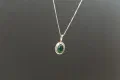 Gold & Green Onyx Oval Pendant