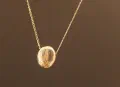 Beach Pebble Necklace with Swarovski Crystal