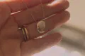 Beach Pebble Necklace with Swarovski Crystal