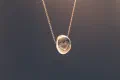 Beach Pebble Necklace with Silver Heart