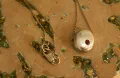 Beach Pebble Necklace with Ruby