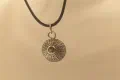 Silver Sea Urchin Necklace with Smoky Quartz