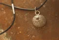 Silver Sea Urchin Necklace with Smoky Quartz