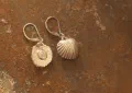 Fine Silver Cockle Shell Earrings