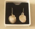 Fine Silver Cockle Shell Earrings