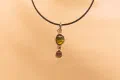 Peridot & Pink Tourmaline Drop Pendant