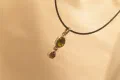 Peridot & Pink Tourmaline Drop Pendant