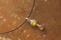 Peridot & Pink Tourmaline Drop Pendant