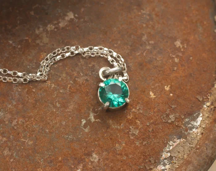Antique Glass Facet Pendant