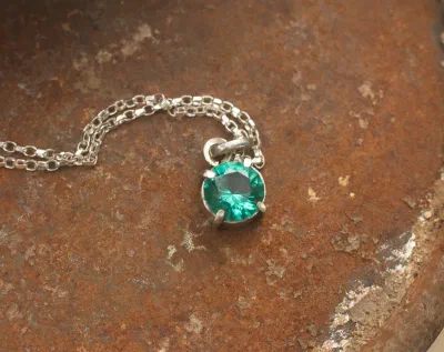 Antique Glass Facet Pendant