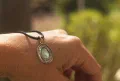 Swiss Blue Topaz & Textured Silver Pendant