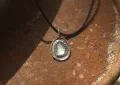 Swiss Blue Topaz & Textured Silver Pendant