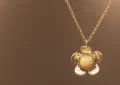 Fine Silver Flower & Opal Pendant