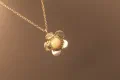 Fine Silver Flower & Opal Pendant