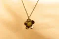 Fine Silver Flower & Opal Pendant