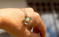 Fine Silver Flower & Opal Pendant