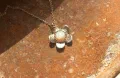 Fine Silver Flower & Opal Pendant
