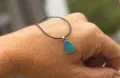 Opal Doublet & Silver Drop Pendant
