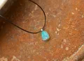 Opal Doublet & Silver Drop Pendant