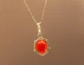 Reversible Carnelian Drop Pendant