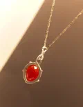 Reversible Carnelian Drop Pendant