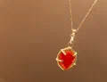 Reversible Carnelian Drop Pendant