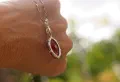 Reversible Carnelian Drop Pendant