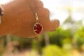 Reversible Carnelian Drop Pendant