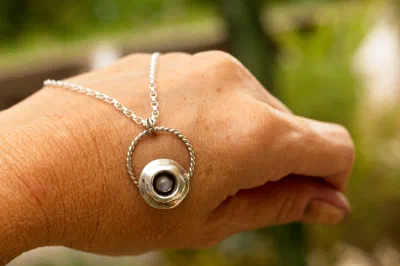 Moonstone ‘Picture Disc’ Statement Pendant