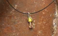 Peridot & Pink Tourmaline Drop Pendant