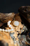 Pearl & Gold Statement Bracelet