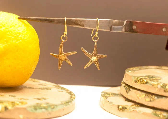 Golden Bronze Starfish Earrings