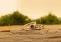 Funky Textured Plain Silver Band Ring