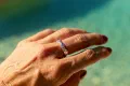 Funky Textured Plain Silver Band Ring