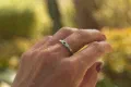 Molten Moss Emerald Band