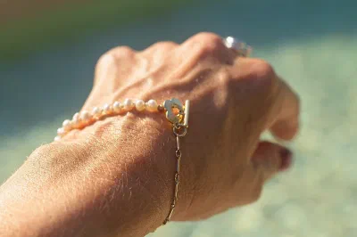 Pearl & Gold Statement Bracelet