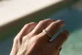Emerald & Amethyst Mosaic Band