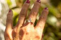 ring, silver, moonstone