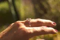ring, silver, moonstone