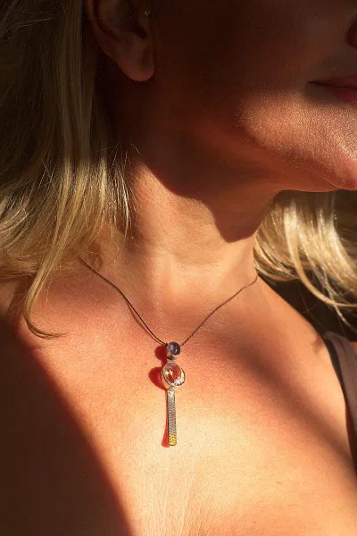 Ametrine & Gold ‘Keum-Boo’ Bar Necklace