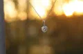 moissanite, necklace, simple