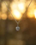 Champagne Moissanite Solitaire Necklace